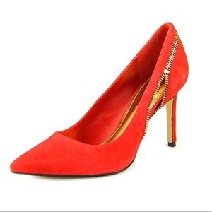 Marc Fisher red velvet heels, amazing condition